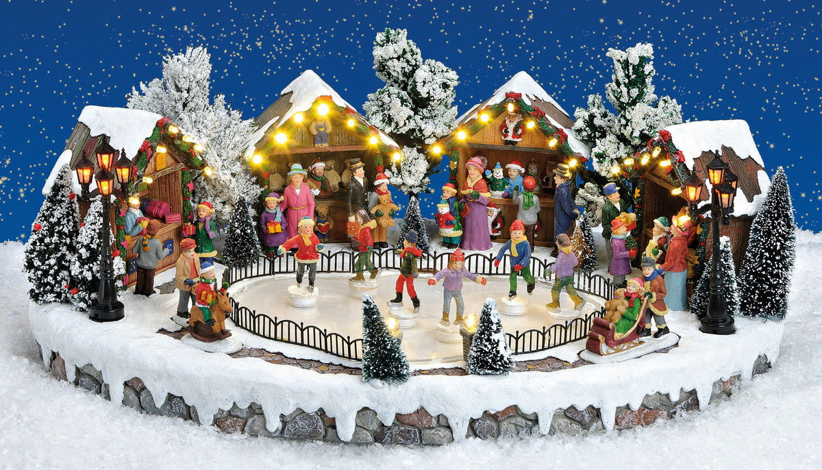 DEKOSPIELUHR  - Rot/Braun, Trend, Kunststoff (44/18/30cm)