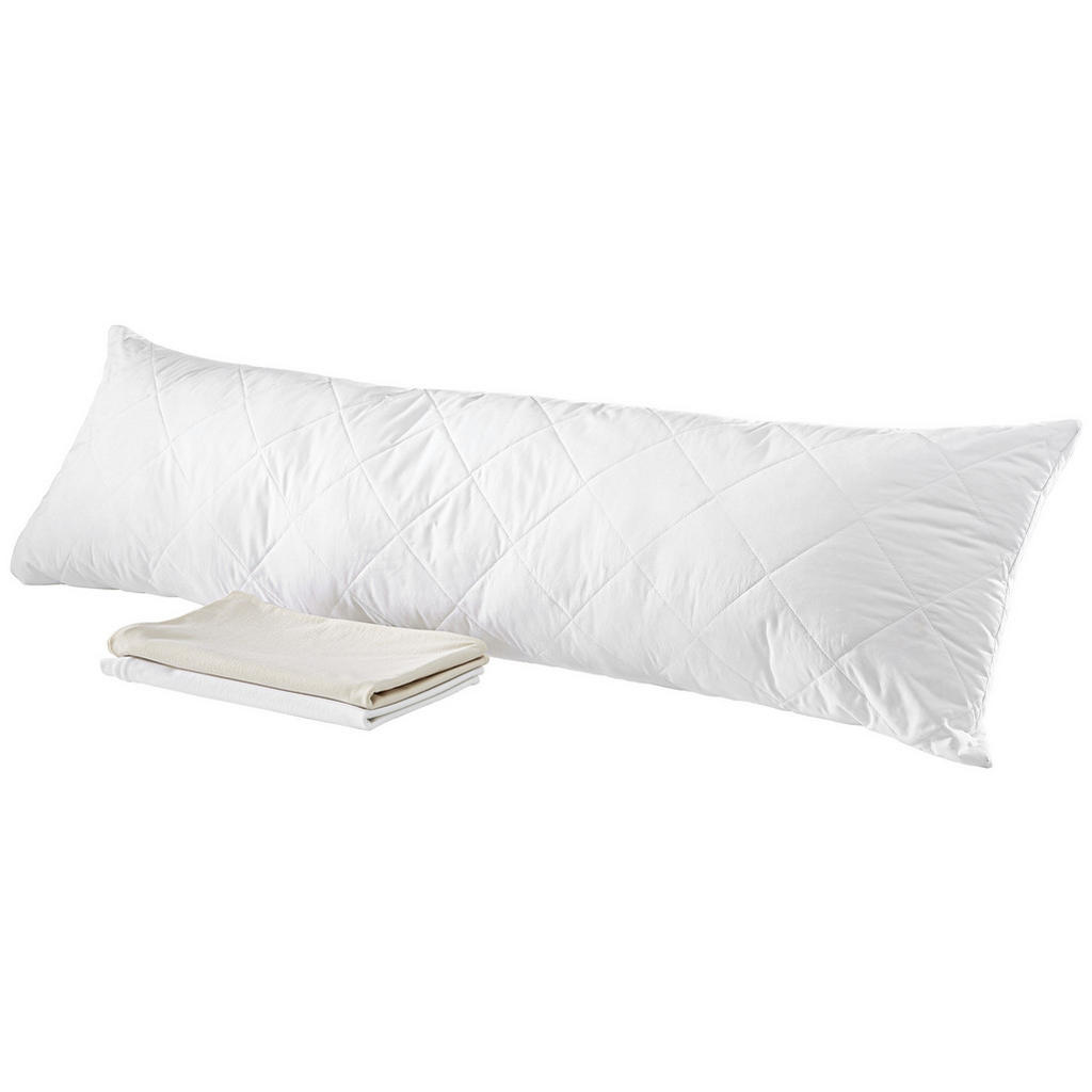Thumbnail - Sleeptex Seitenschläferkissen Dallas, Weiß, Textil, Füllung: Polyester, 40x140 cm, Textiles Vertrauen - Oeko-Tex®, für H...