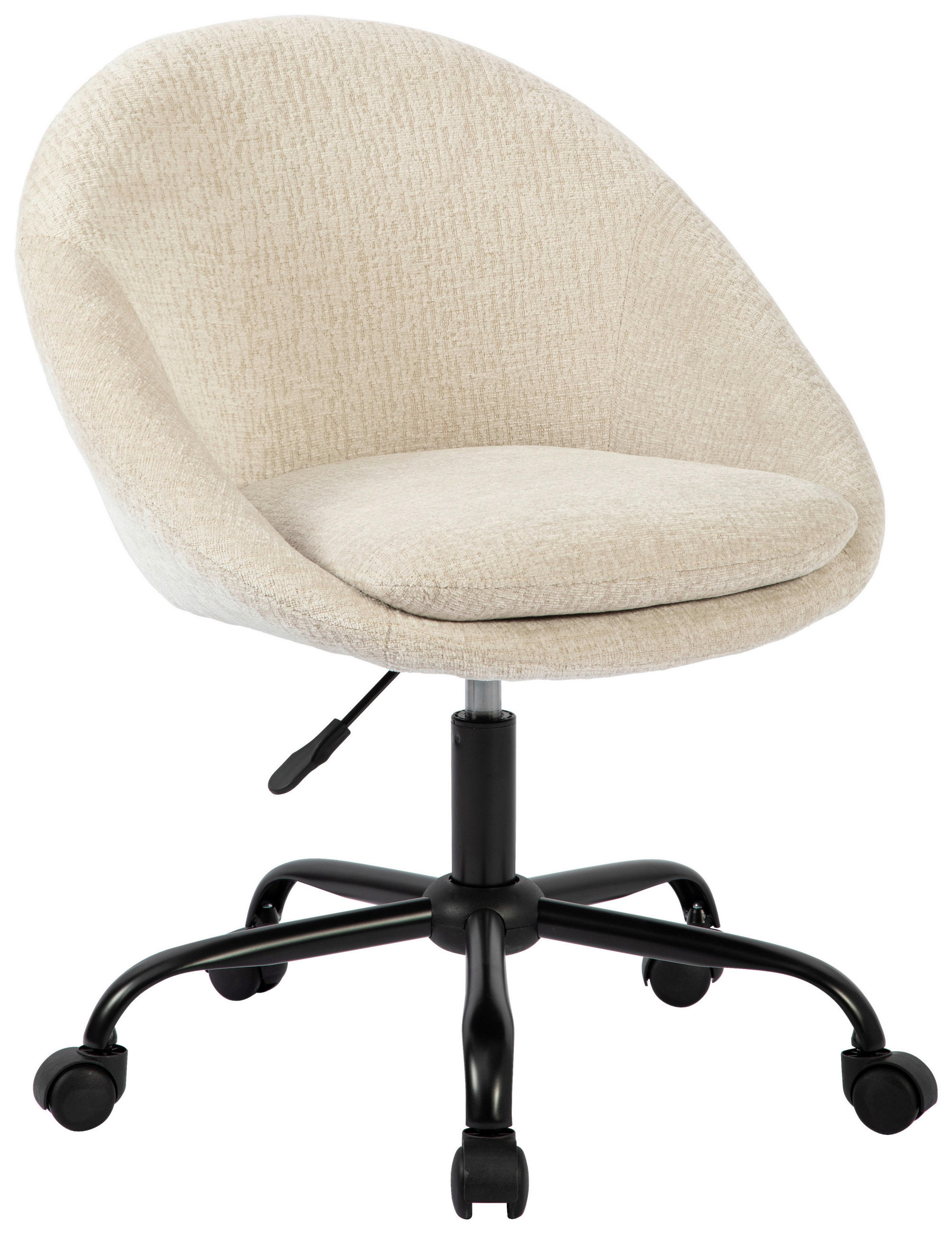 DREHSTUHL Struktur Weiß, Beige  - Beige/Weiß, MODERN, Kunststoff/Textil (62/79/87/61cm) - MID.YOU