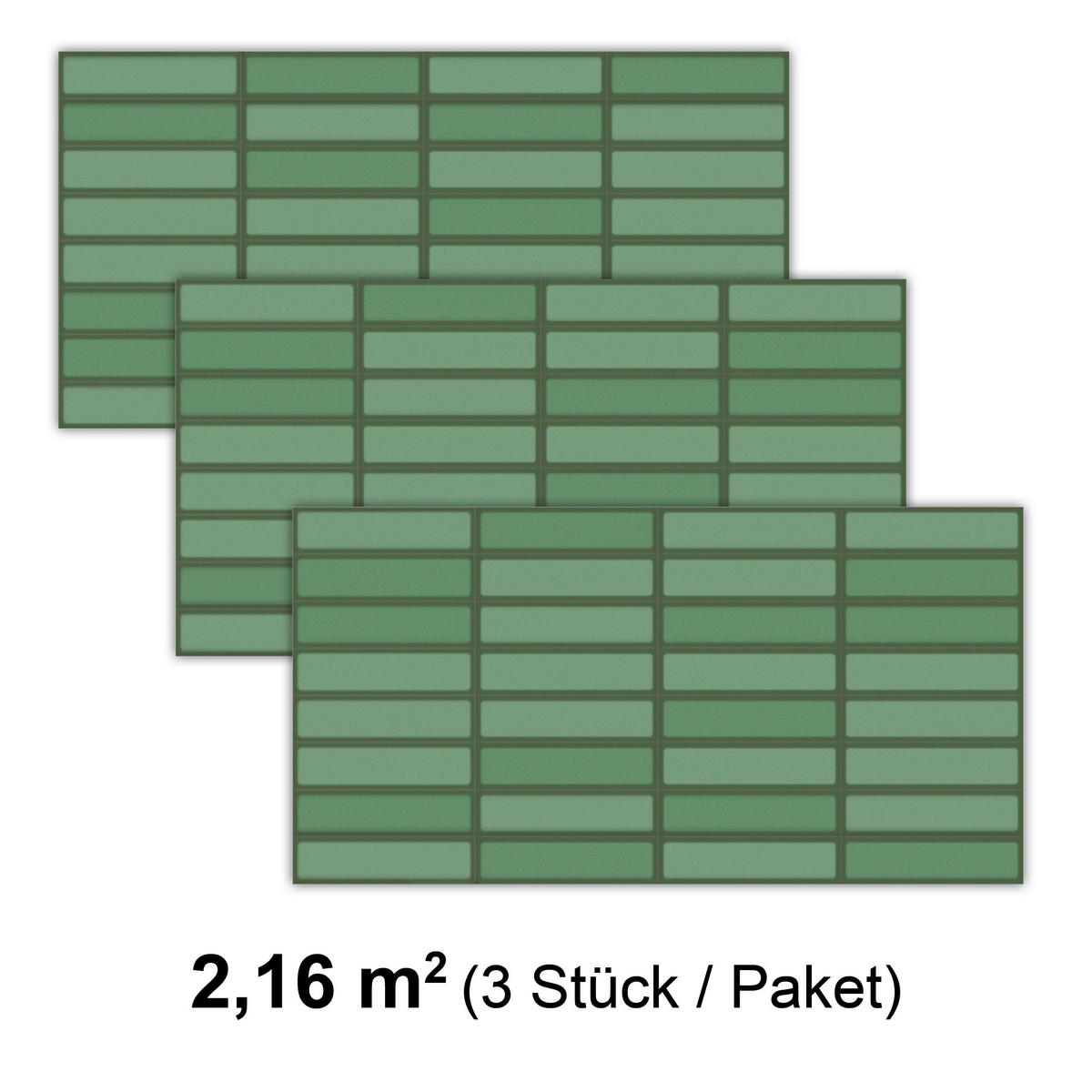 Vinyl für die Wand XL  - Grün, MODERN, Kunststoff (120/60/0,37cm)