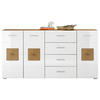 SIDEBOARD 180/92/38 cm  in Eiche Artisan, Weiss Hochglanz  - Weiss Hochglanz/Weiss, Design, Holzwerkstoff/Kunststoff (180/92/38cm) - MID.YOU