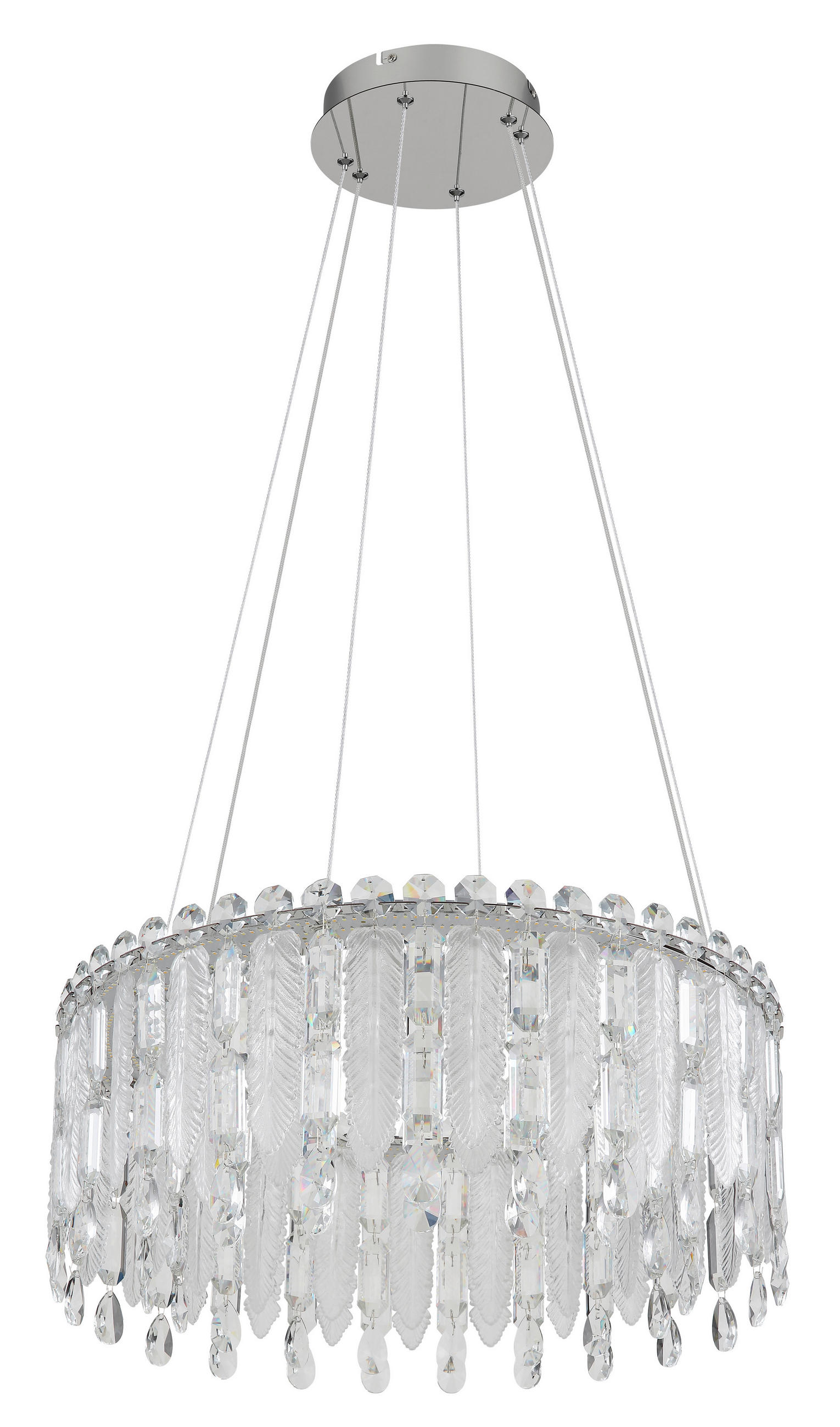 Globo Led-Hängeleuchte Klar, Chrom, Transparent 120 cm