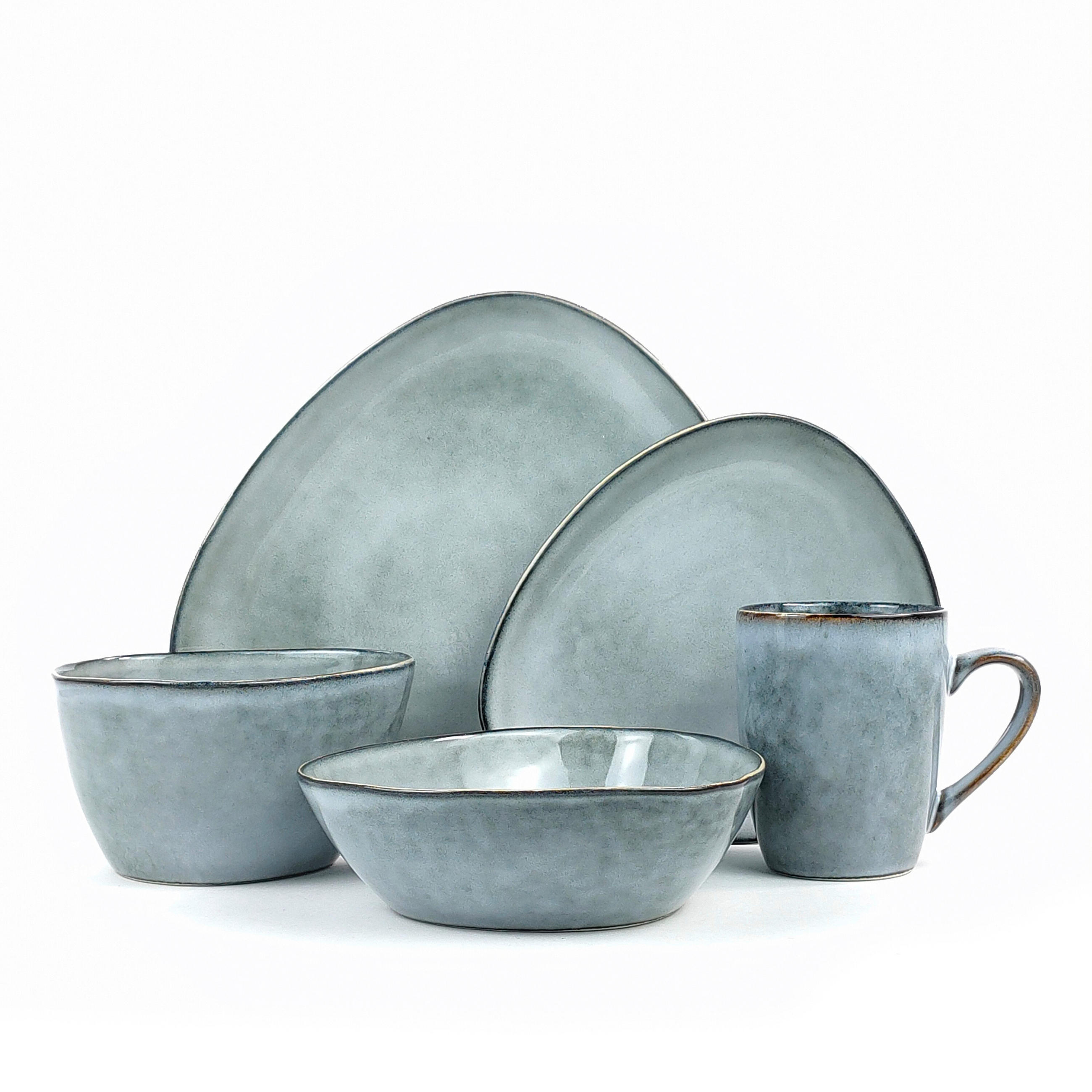 KOMBISERVICE Grau 10-teilig 2 Personen  - Grau, Trend, Keramik (34/29,5/36cm) - Creatable