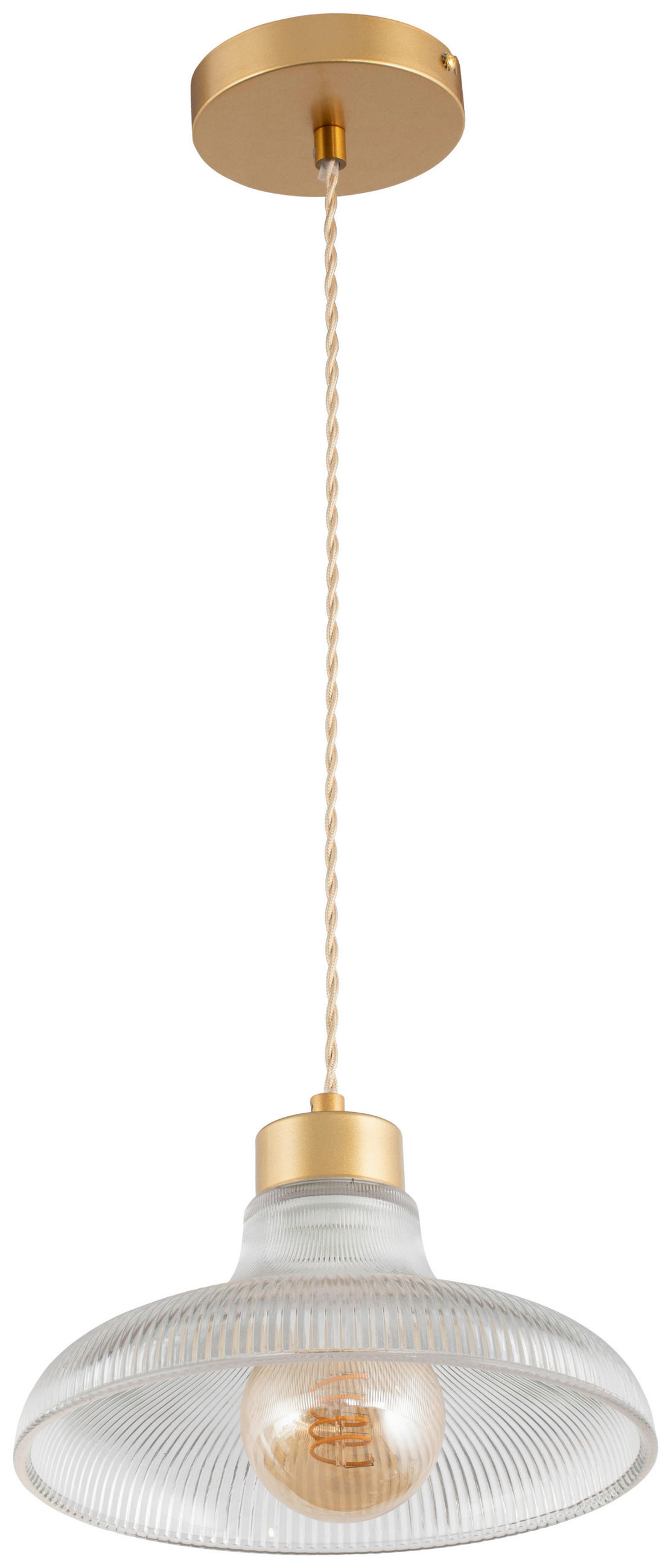 HÄNGELEUCHTE 24,5/117 cm   - Klar, Trend, Glas/Metall (24,5/117cm) - Novel