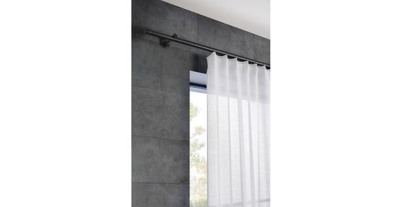 VORHANGSTANGENSET 120 cm  - Schwarz, Basics, Metall (120cm) - Homeware