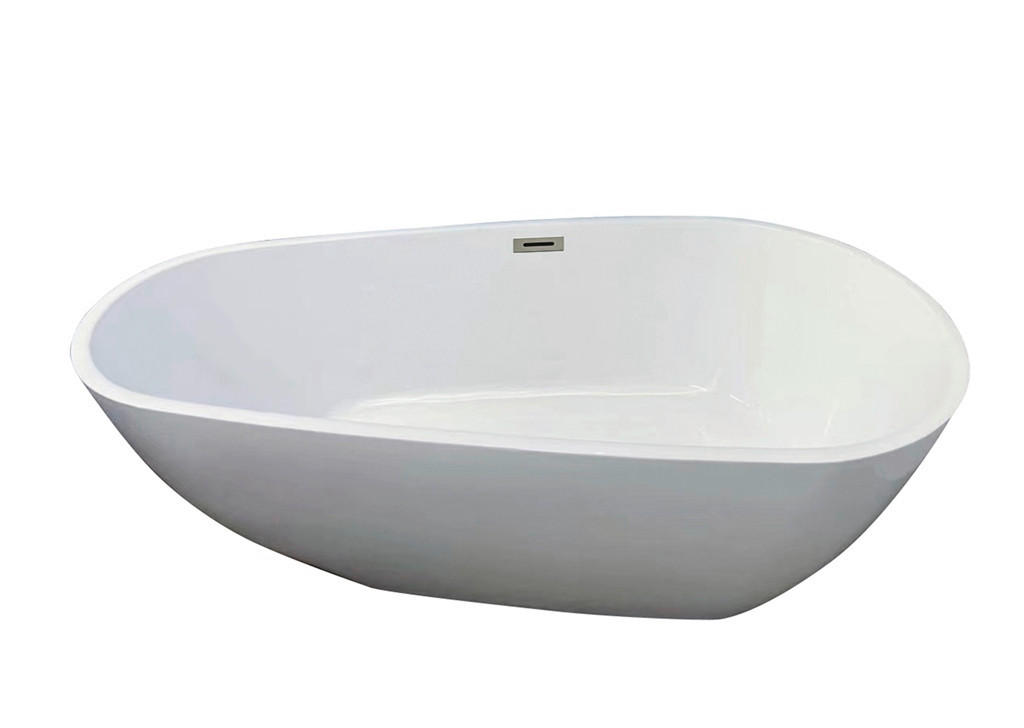 BADEWANNE freistehend  170/75/58 cm  - Weiß, KONVENTIONELL, Kunststoff (170/75/58cm)
