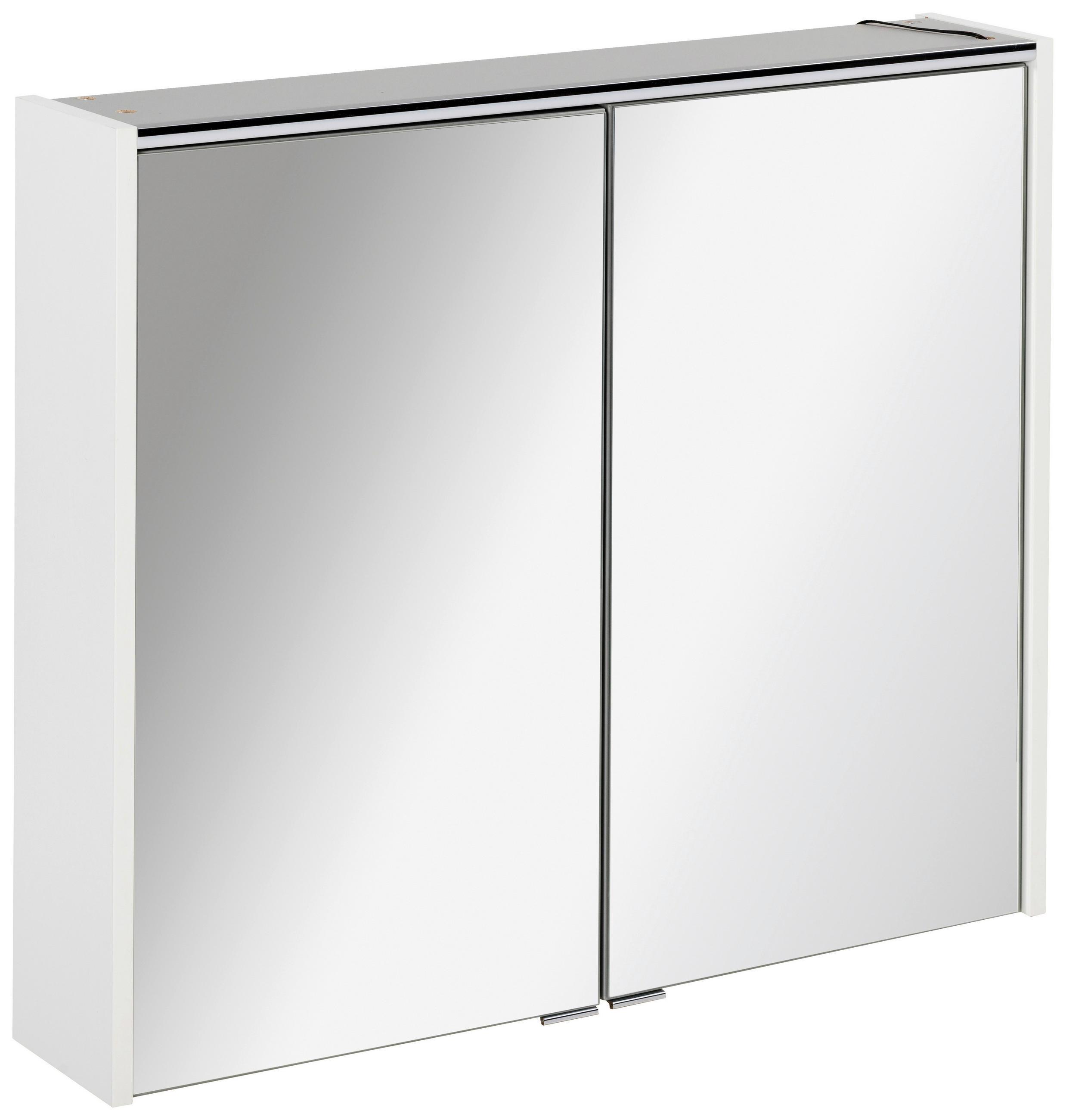 SPIEGELSCHRANK 80/68,3/16 cm  - Alufarben/Weiß, MODERN, Glas/Holzwerkstoff (80/68,3/16cm) - Voleo