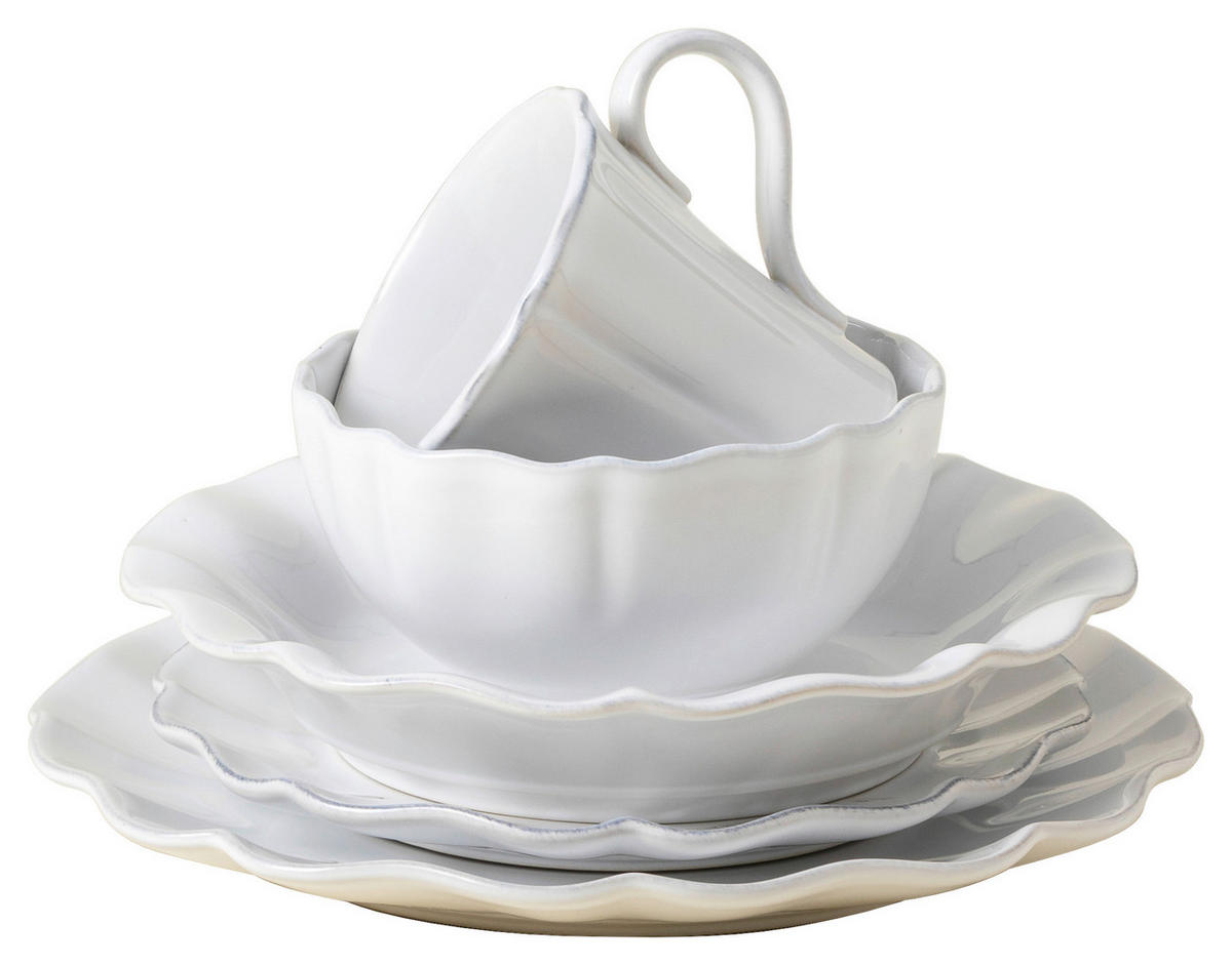 KOMBISERVICE Weiß ROSA 5-teilig 1 Personen  - Weiß, Basics, Keramik - Costa Nova