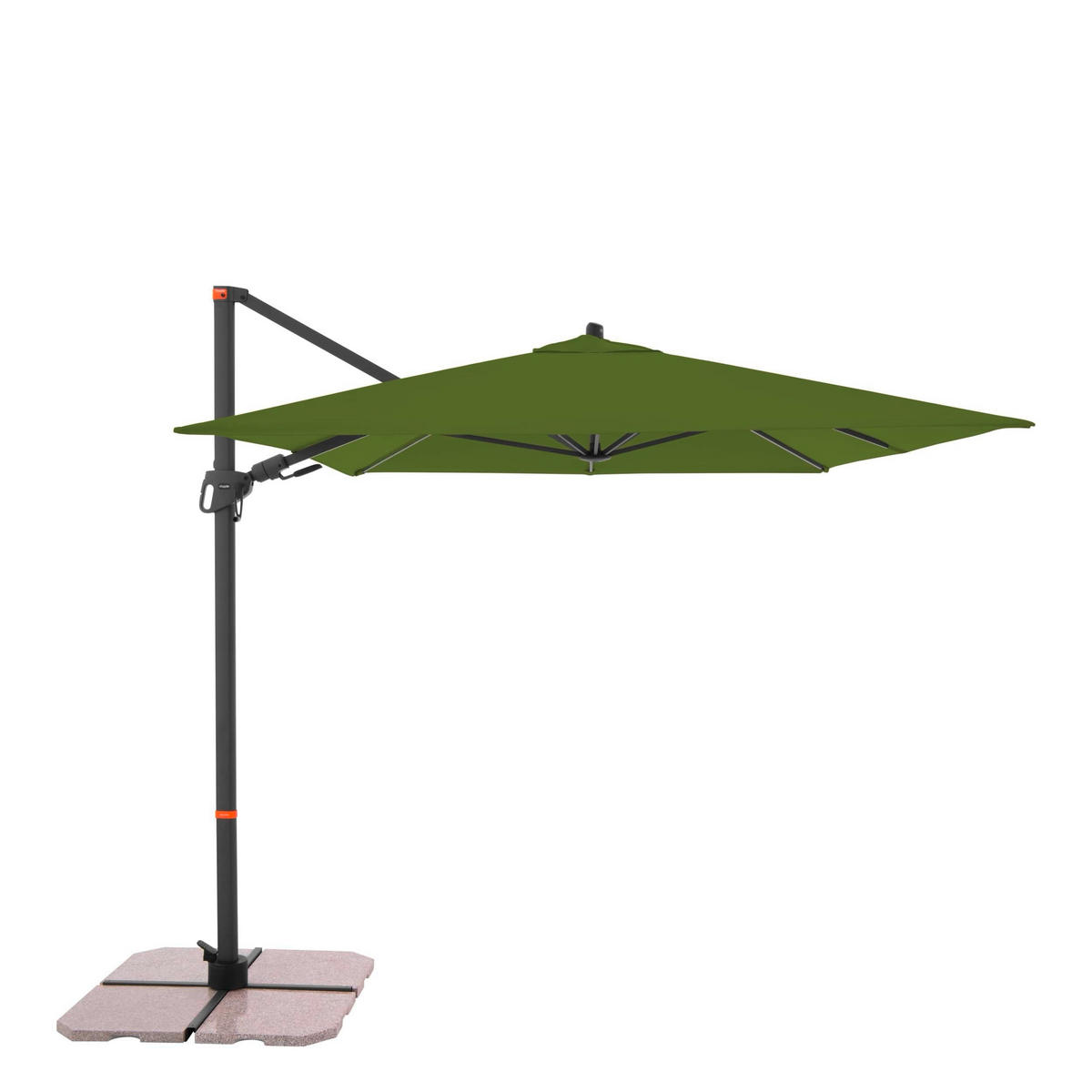 AMPELSCHIRM 300x240 cm  - Anthrazit/Grün, Basics, Textil/Metall (320/240cm) - Doppler