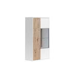 VITRINE  in Weiß, Eiche Artisan  - Weiß/Eiche Artisan, MODERN, Glas/Holzwerkstoff (75/137/37cm) - Carryhome