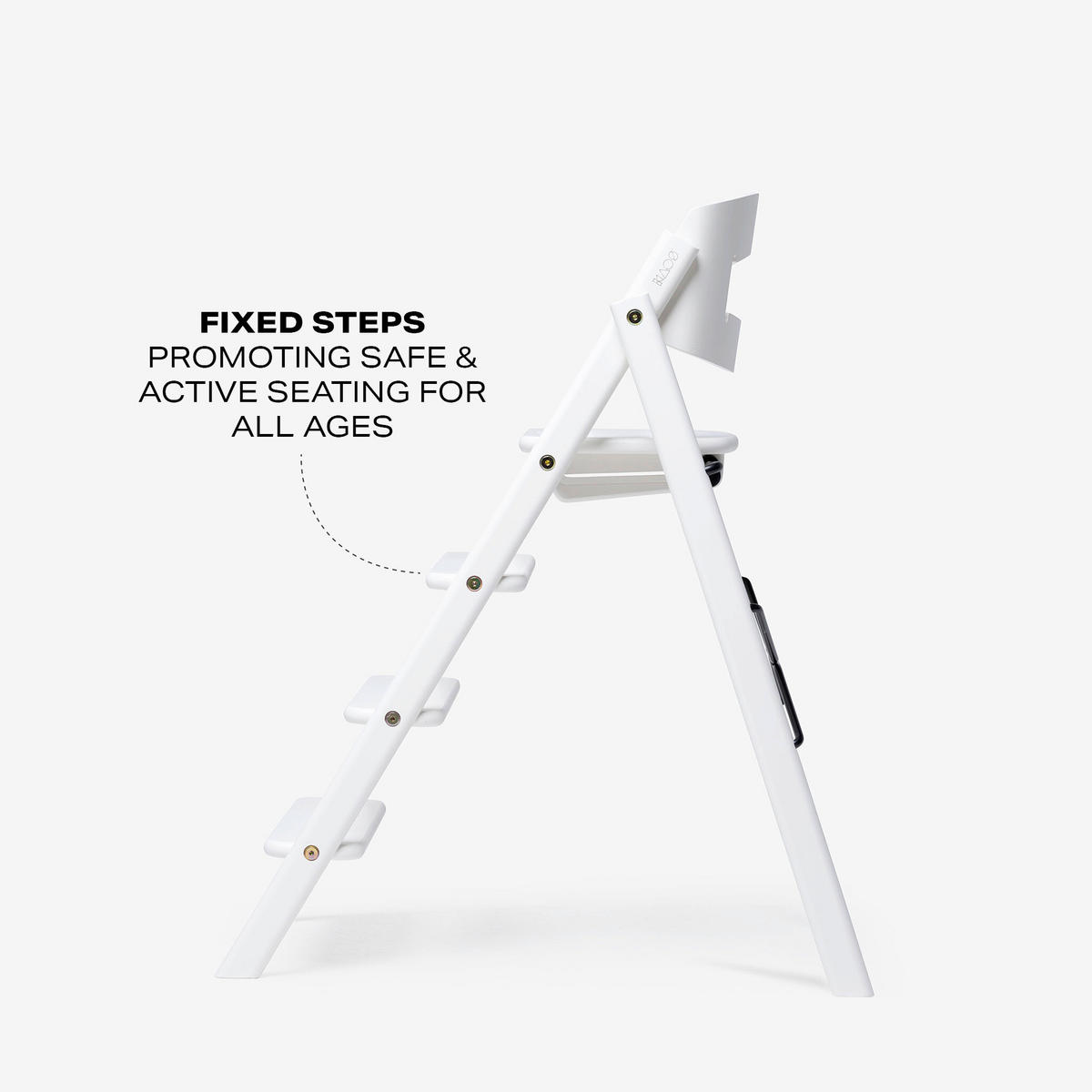 HRANILICA  KAOS Klapp High Chair  - bijela, Basics, drvo (45,5/60/81cm)