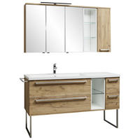 BADEZIMMER  in 145 cm  - Eichefarben/Weiß, Basics, Glas/Holzwerkstoff (145cm) - Dieter Knoll