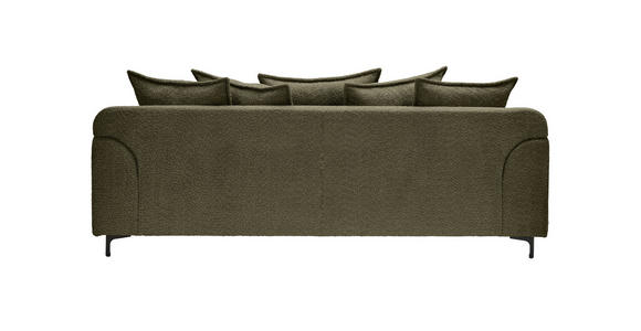 3-SITZER-SOFA  in Chenille Dunkelgrün  - Dunkelgrün/Schwarz, KONVENTIONELL, Textil/Metall (228/84/99cm) - Carryhome
