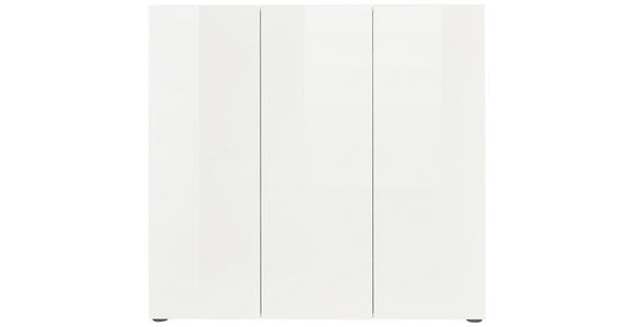 SCHUHSCHRANK 120/115/34 cm  - Schwarz/Weiß, Design, Holzwerkstoff/Kunststoff (120/115/34cm) - Xora