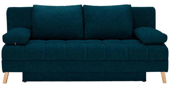 SCHLAFSOFA in Webstoff Petrol  - Petrol/Naturfarben, KONVENTIONELL, Holz/Textil (195/90/90cm) - Cantus