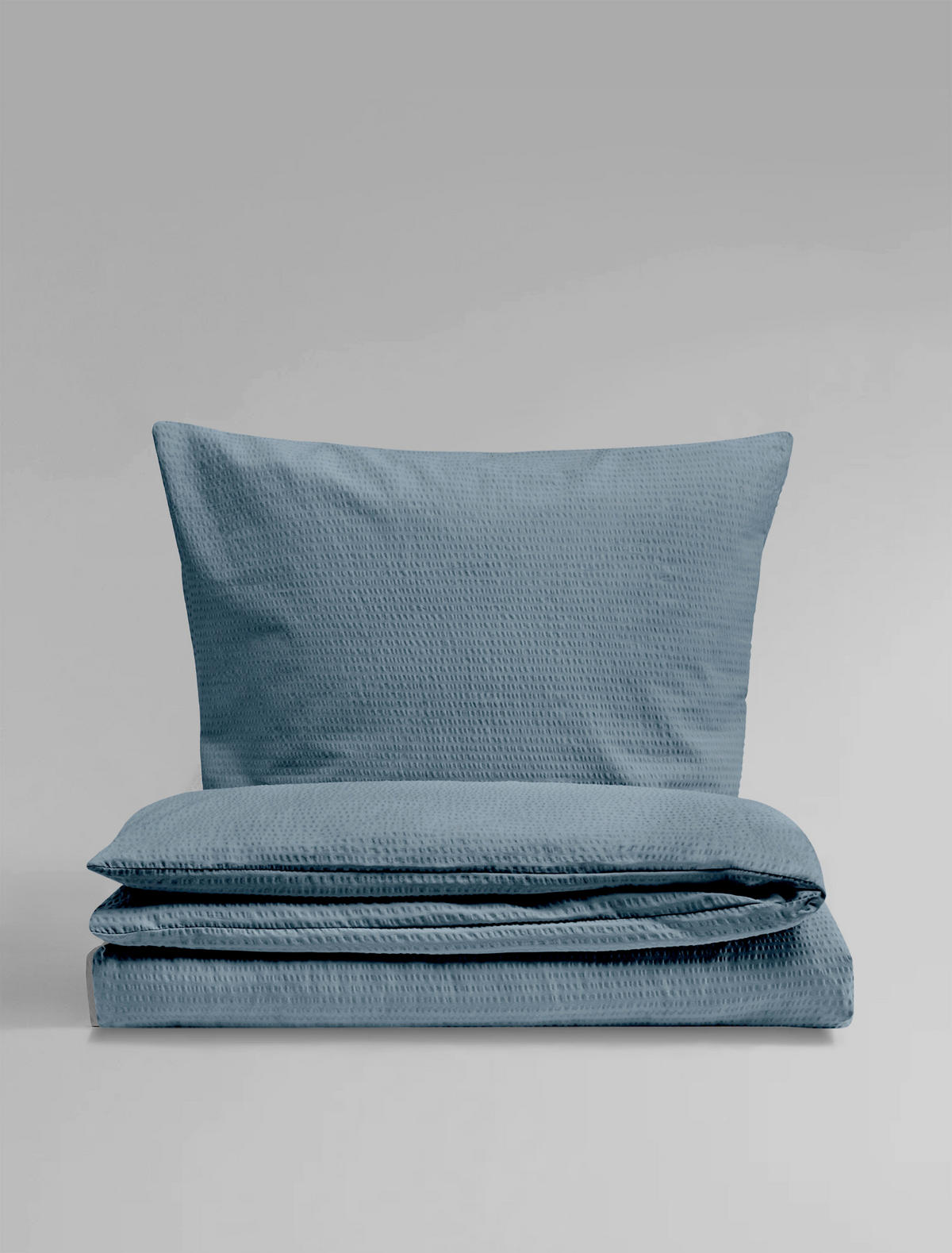 BETTWÄSCHE Seersucker 155/220 cm  - Blau, Basics, Textil (155/220cm) - Bierbaum