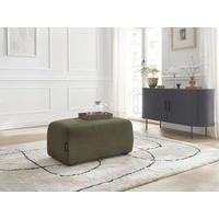 HOCKER ATILLA Flachgewebe Grün  - Schwarz/Grün, MODERN, Kunststoff/Textil (92/44/48cm)