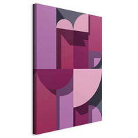 MALBA NA PLÁTNĚ, abstraktní, 40/60/1,2 cm - pink/šeříková, Basics, kompozitní dřevo/textil (40/60/1,2cm) - artgeist