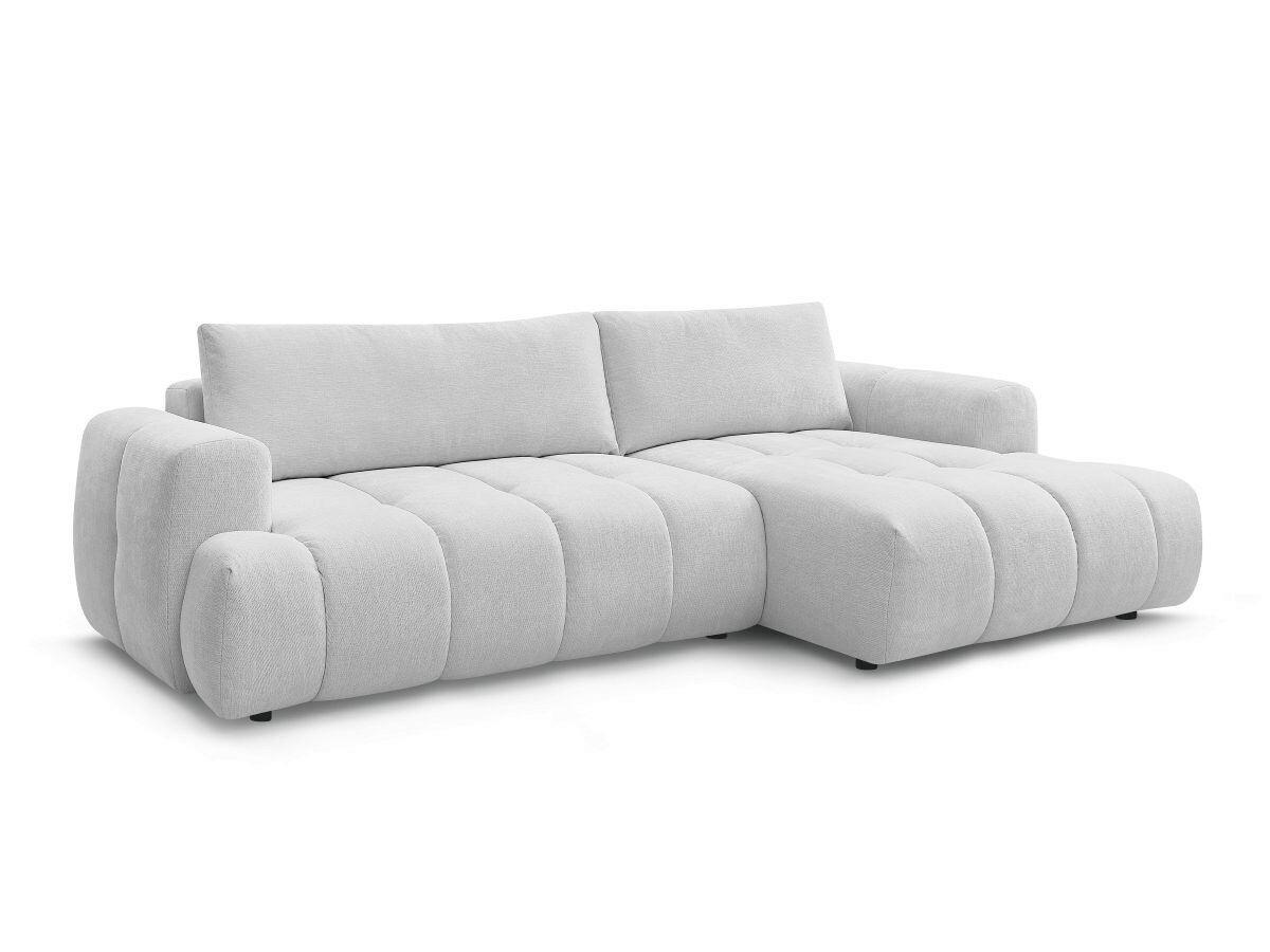 ECKSCHLAFSOFA FUJI Leinenoptik Hellgrau  inkl.  - Hellgrau/Schwarz, MODERN, Kunststoff/Textil (292/160cm)