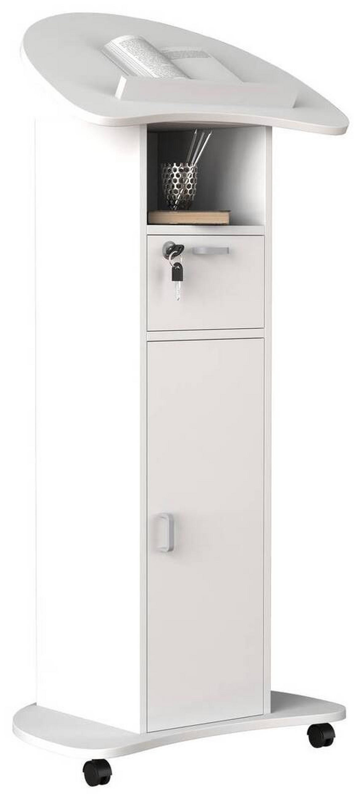 STEHPULT 56/110/37 cm  in Weiss  - Weiss, Modern, Holzwerkstoff (56/110/37cm) - MID.YOU