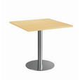KONFERENZTISCH 80/80/75,5 cm  - Chromfarben/Ahornfarben, KONVENTIONELL, Holzwerkstoff/Metall (80/80/75,5cm) - Venda