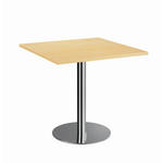 KONFERENZTISCH 80/80/75,5 cm Ahornfarben, Chromfarben  - Chromfarben/Ahornfarben, KONVENTIONELL, Holzwerkstoff/Metall (80/80/75,5cm) - Venda