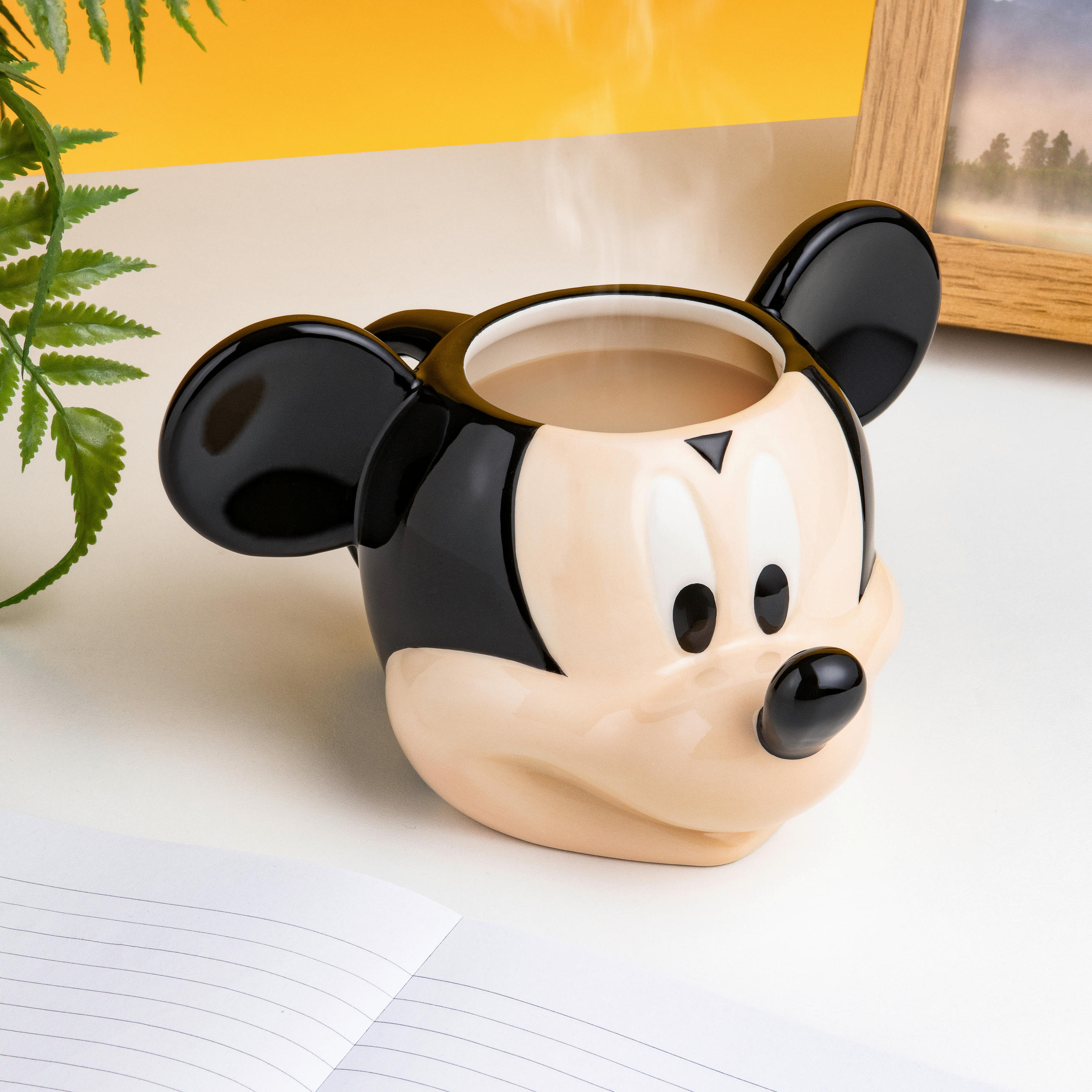 BECHER Mickey Mouse    - Creme/Schwarz, Basics, Keramik (9.9/17.5/16.4cm) - Disney