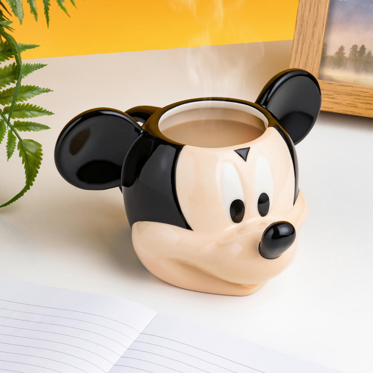 BECHER Mickey Mouse    - Creme/Schwarz, Basics, Keramik (9.9/17.5/16.4cm) - Disney