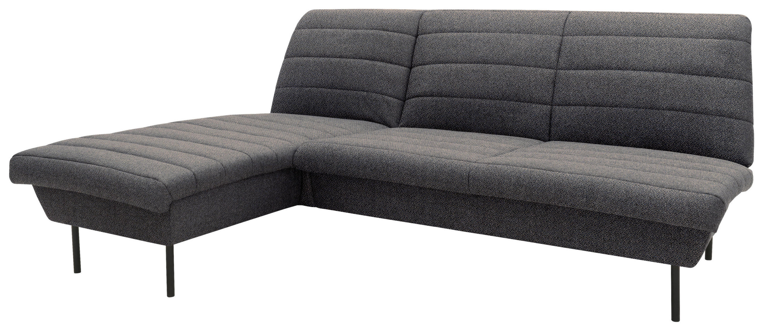ECKSOFA Looks IX Blaugrau Webstoff  - Blaugrau/Schwarz, Design, Textil/Metall (168/214cm) - LOOKS by W.Joop