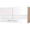 VÄGGSKÅP 110/56,1/34,6 cm  i vit, ekfärgad  - vit/silver, Basics, metall/trämaterial (110/56,1/34,6cm) - Respekta