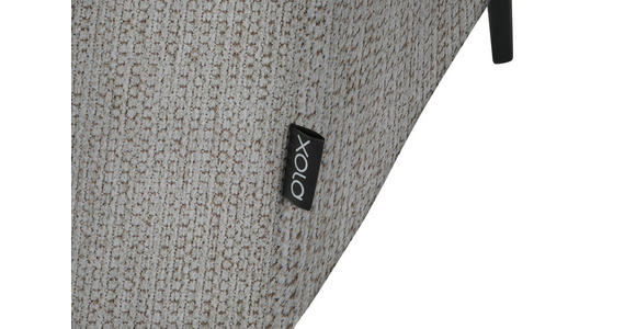 ECKSOFA in Webstoff Beige 205/280 cm - Beige/Schwarz, Design, Textil/Metall (205/280cm) - Xora