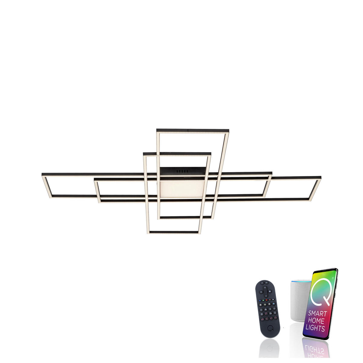LED-DECKENLEUCHTE 110/110/6 cm    - Design, Kunststoff/Metall (110/110/6cm)