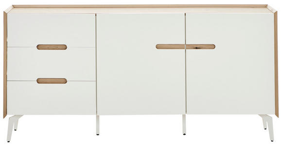 SIDEBOARD Weiß, Eiche Artisan  - Eiche Artisan/Weiß, Design, Holzwerkstoff/Metall (164/78/40cm) - Carryhome