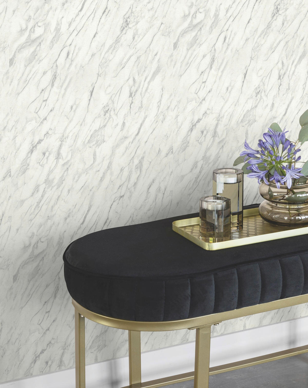 TAPETE - Grau, Design, Textil (600/53cm) - Tesa