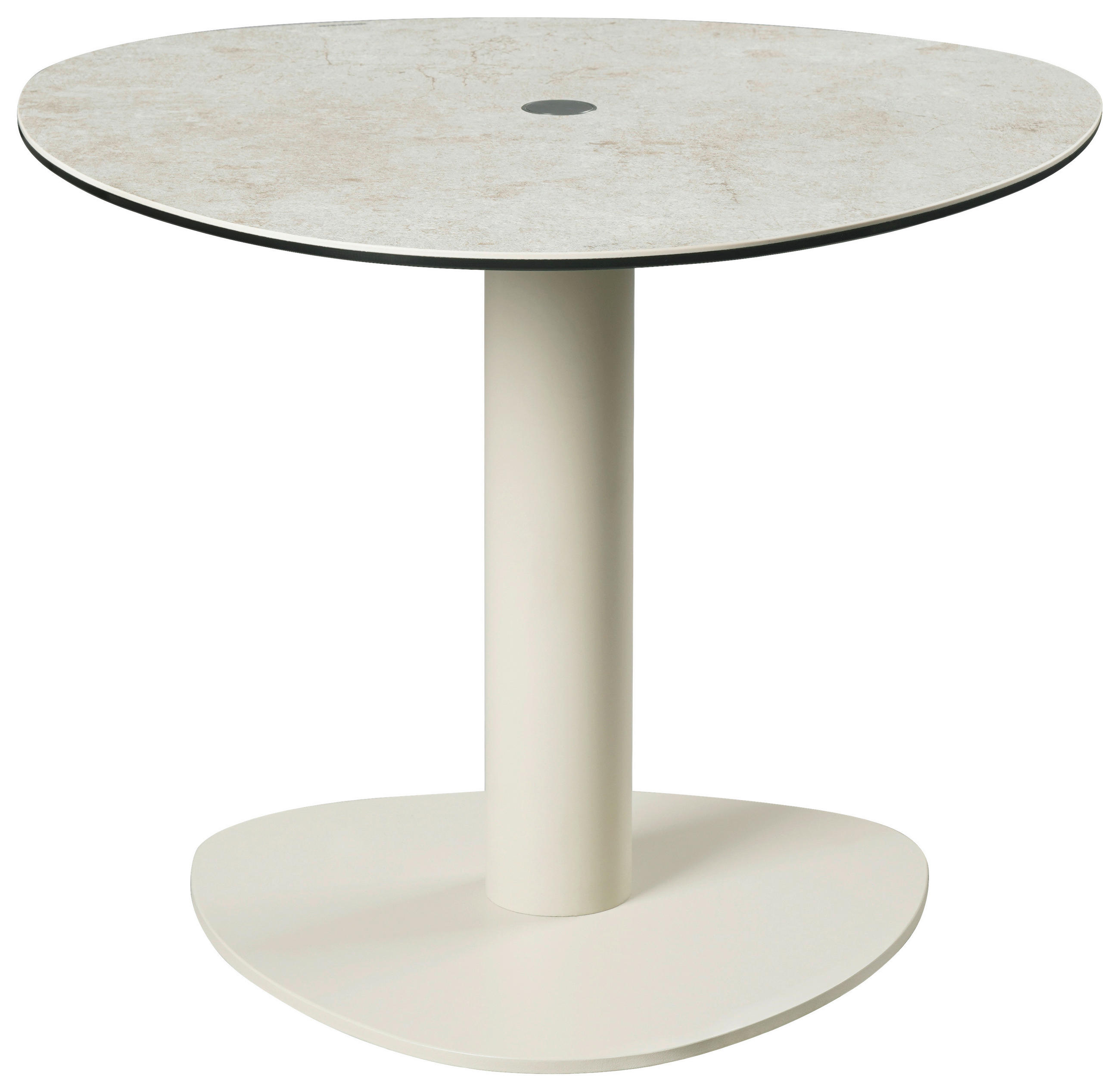 Thumbnail - Belluti Couchtisch, Taupe, Grauweiß, Metall, Glas, Keramik, organisch, Rundrohr, Bodenplatte, 58x46-64x58 cm, höhenverst...