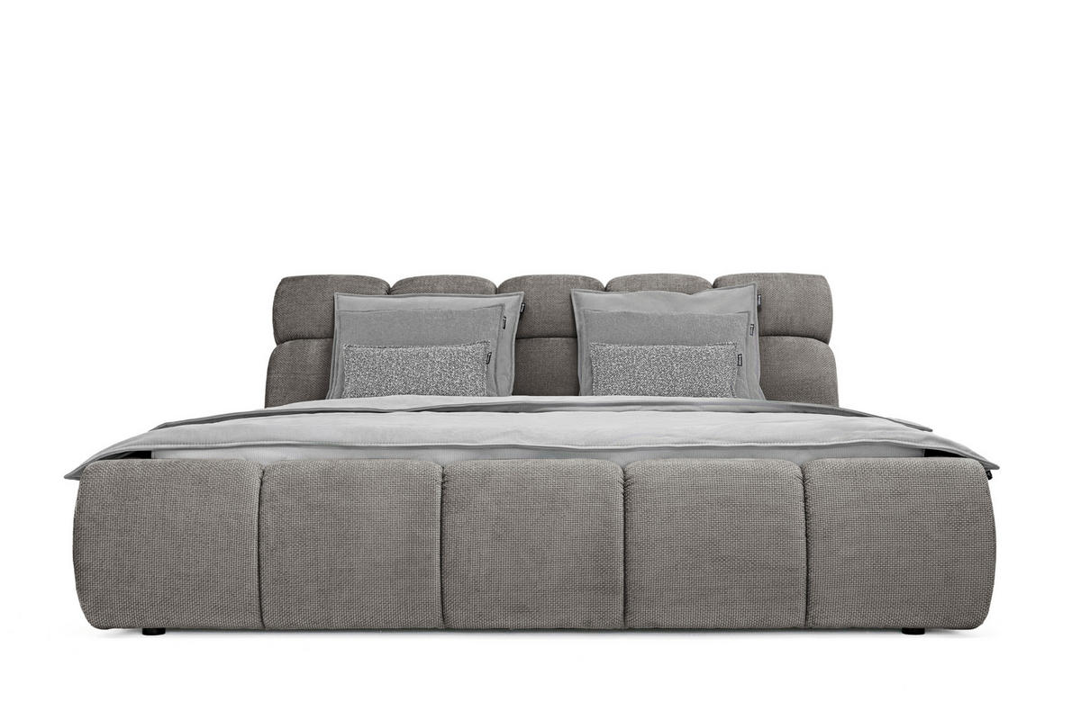 POLSTERBETT 180/200 cm  in Beige  - Beige/Schwarz, Design, Kunststoff/Textil (180/200cm) - Esposa