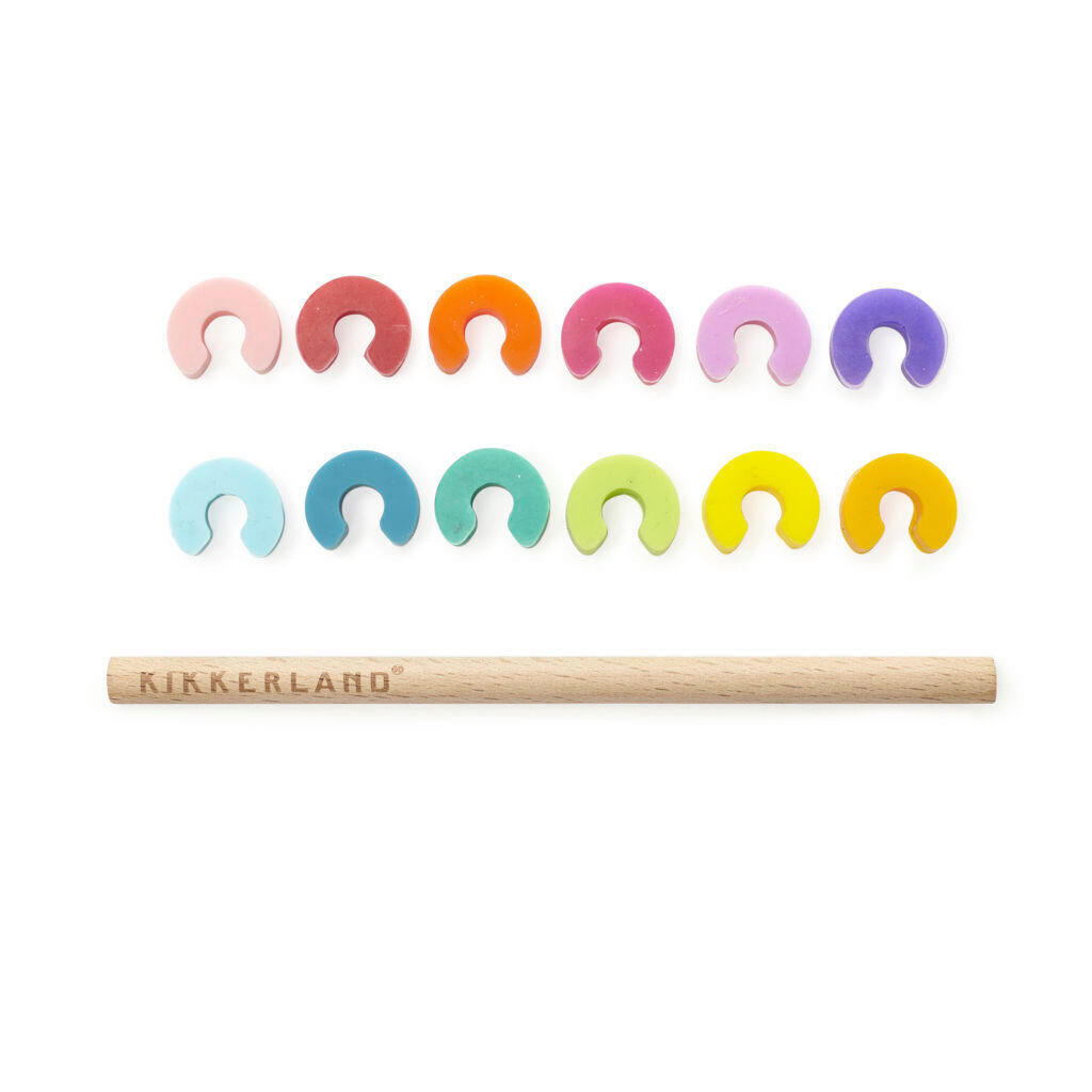 SADA DEKORACÍ NA SKLENICE - vícebarevná, Basics, dřevo/plast (1,7/16,9/8,5cm) - Kikkerland