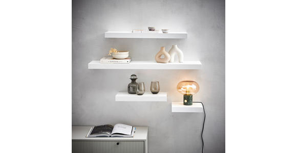 WANDBOARD in 50/5/25 cm Weiß Hochglanz  - Weiß Hochglanz, Basics, Holzwerkstoff (50/5/25cm) - Xora