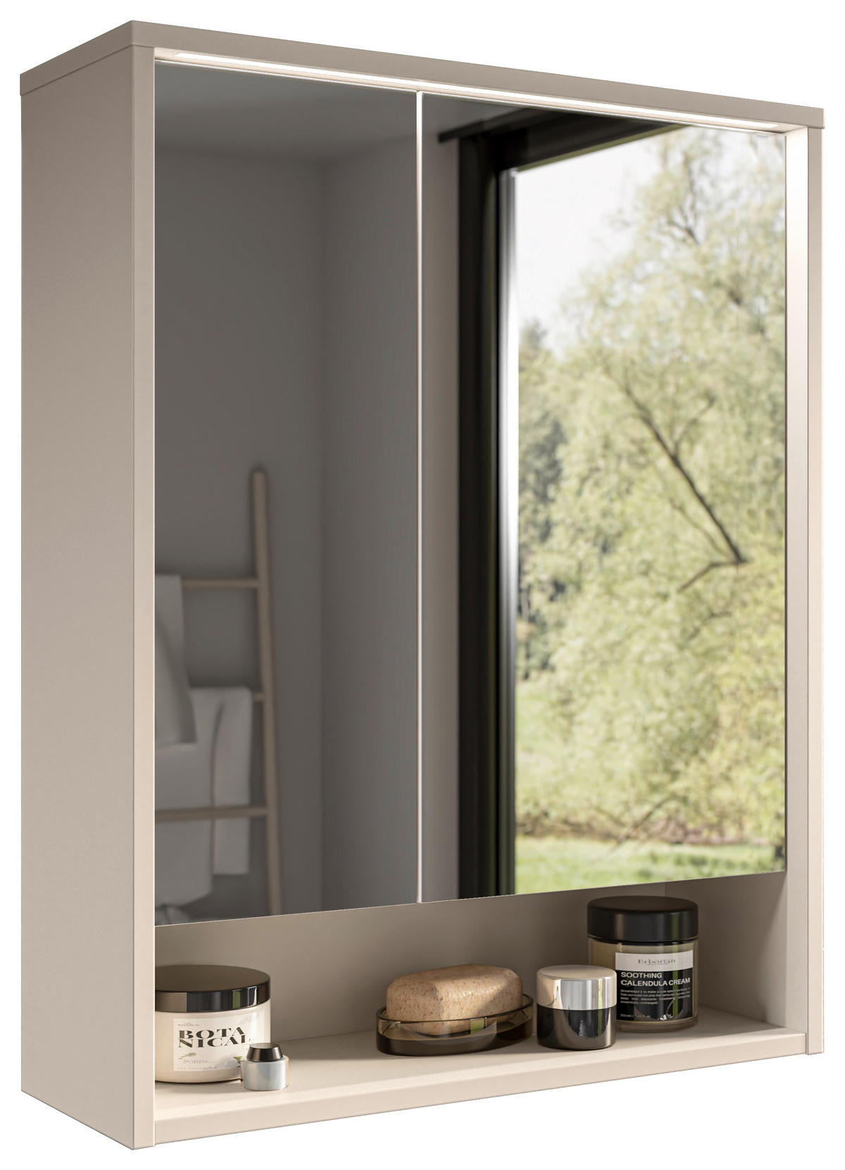 SPIEGELSCHRANK 60/75/20 cm  - Kaschmir, MODERN, Glas/Holzwerkstoff (60/75/20cm) - MID.YOU