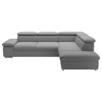ECKSOFA inkl. Funktion Flachgewebe Grau  - Grau, Modern, Textil/Metall (274/228cm) - Sit & More