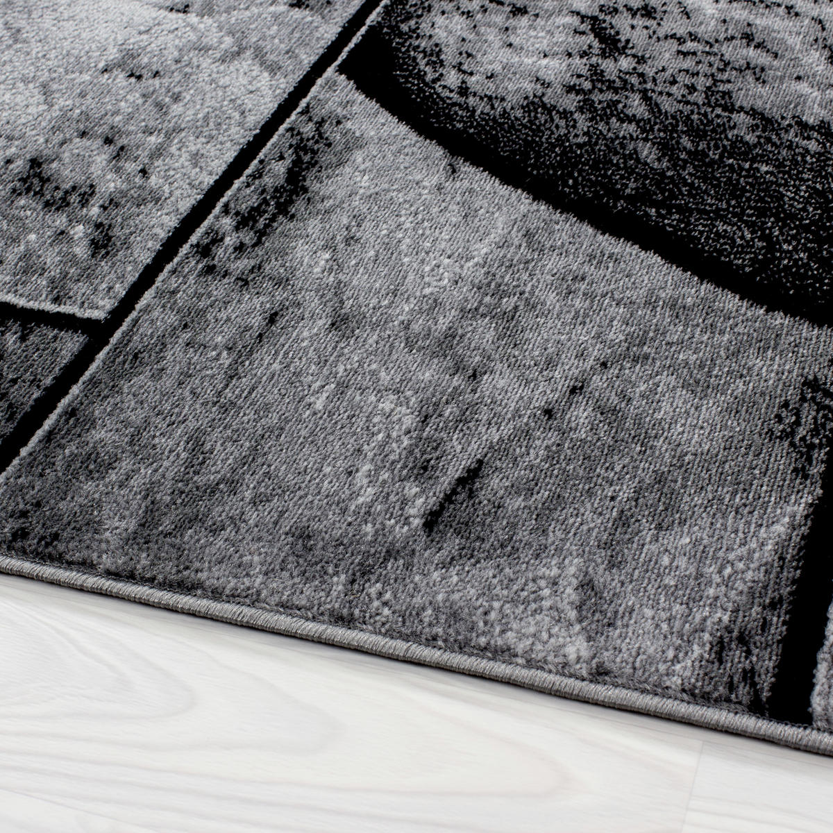 WEBTEPPICH 80/300 cm Parma Schwarz  - Schwarz, KONVENTIONELL, Textil (80/300cm) - Novel