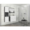 BADEZIMMER 4-teilig  in 90 cm  - Weiss Hochglanz/Weiss, Lifestyle, Holzwerkstoff/Metall (90cm) - P & B
