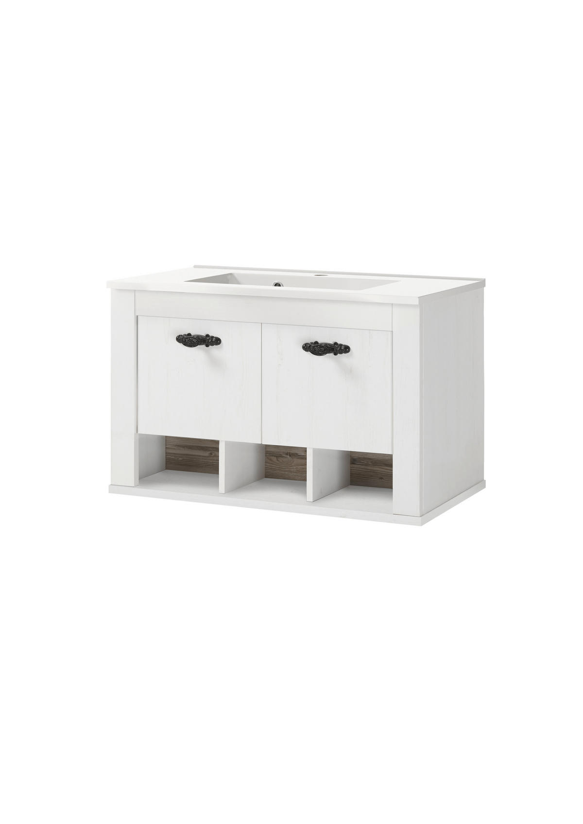 WASCHTISCHKOMBI  - Schwarz/Weiß, Design, Naturmaterialien/Holzwerkstoff (82/56/47cm) - MID.YOU