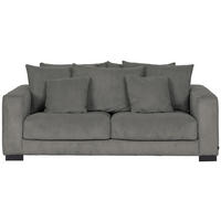 2,5-SITZER  in Cord Dunkelgrau  - Dunkelgrau/Schwarz, KONVENTIONELL, Holz/Textil (203/83/126cm) - Hom`in