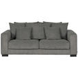 2,5-SITZER Cord Dunkelgrau  - Dunkelgrau/Schwarz, KONVENTIONELL, Holz/Textil (203/83/126cm) - Hom`in