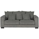 2,5-SITZER  in Cord Dunkelgrau  - Dunkelgrau/Schwarz, KONVENTIONELL, Holz/Textil (203/83/126cm) - Hom`in