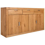 SIDEBOARD 177/91/42 cm  - Wildeiche/Alufarben, Natur, Holz (177/91/42cm) - Carryhome