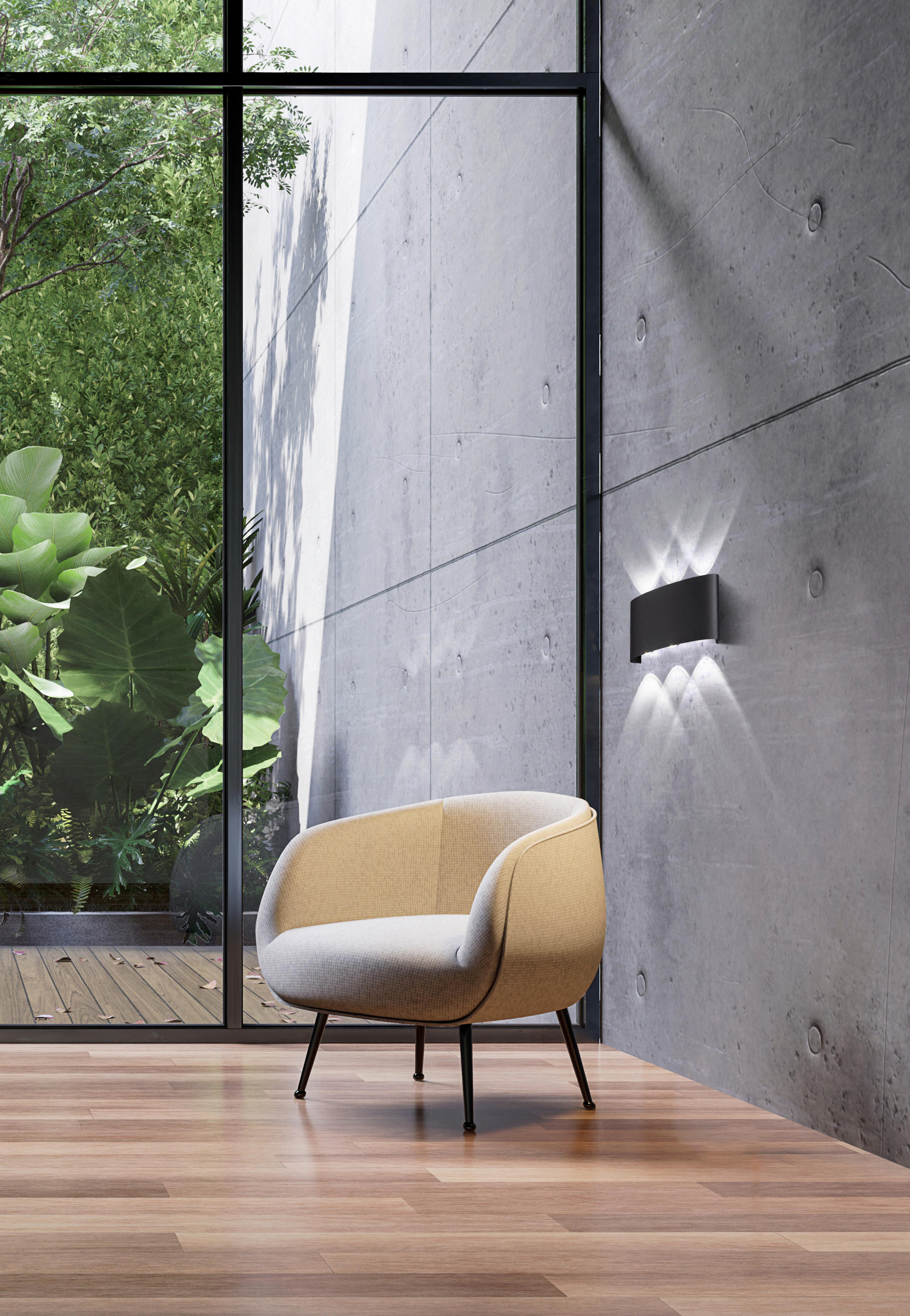 LED-WANDLEUCHTE Berlin 8/17 cm   - Schwarz, KONVENTIONELL, Glas/Metall (8/17cm) - Fischer & Honsel