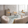 LOWBOARD Taupe, Eichefarben  207/69/42 cm  - Taupe/Eichefarben, Design, Glas/Holz (207/69/42cm) - Novel