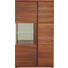 VITRINE Amerikanischer Nussbaum furniert Nussbaumfarben - Nussbaumfarben/Schwarz, Design, Glas/Holz (115/206/43cm) - Venjakob
